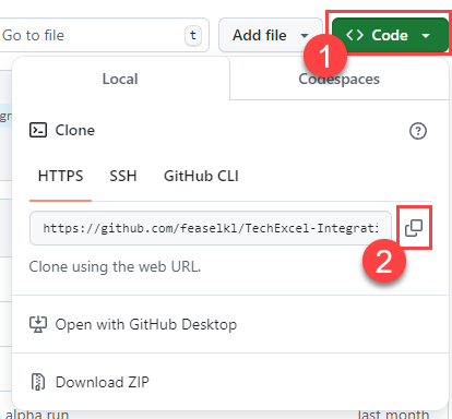 Clone the GitHub repository locally